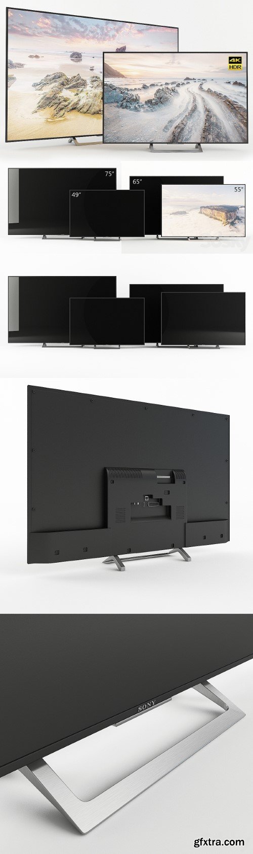 Sony KD TVs (4 pcs.) | Vray