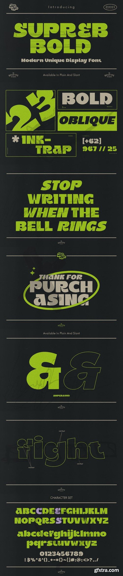 SUPREB BOLD - Modern Inktrap Font Display