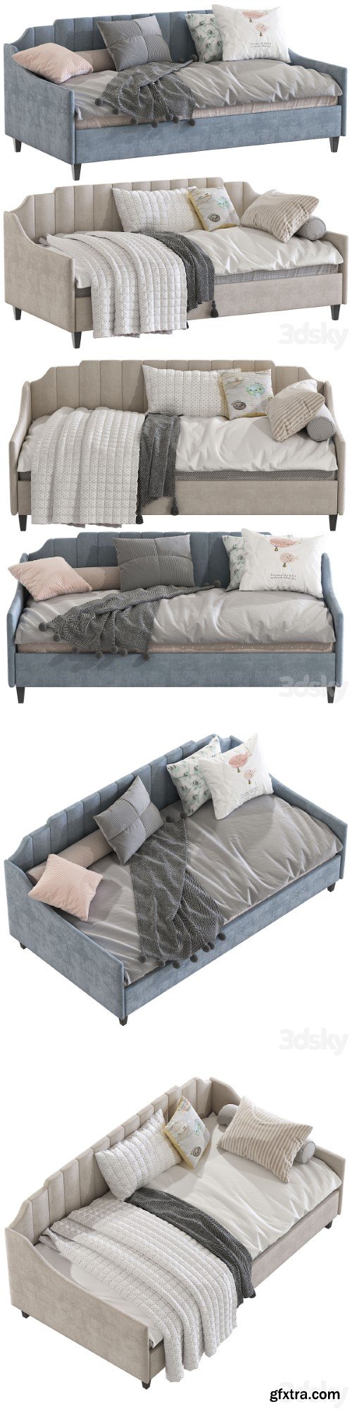 Jolena Twin Daybed Sofa Bed Vray+Corona » GFxtra
