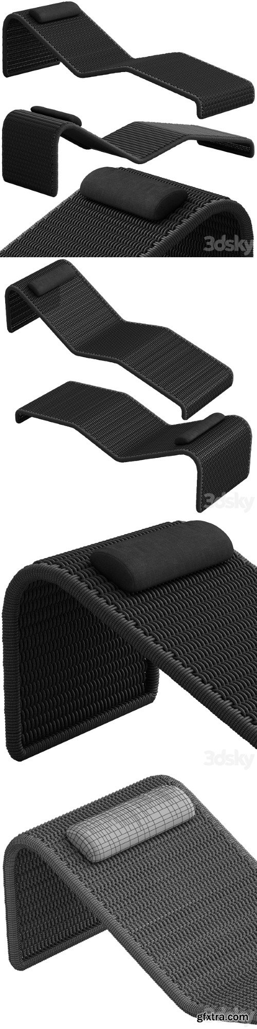 Coco Republic Dirand Outdoor Sunlounge 