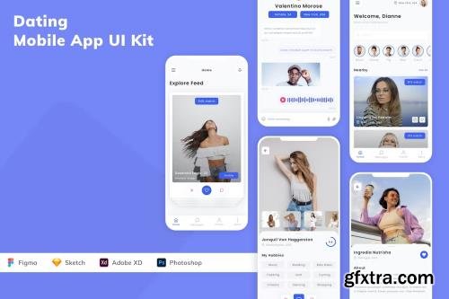 Dating Mobile App UI Kit 3WRT759