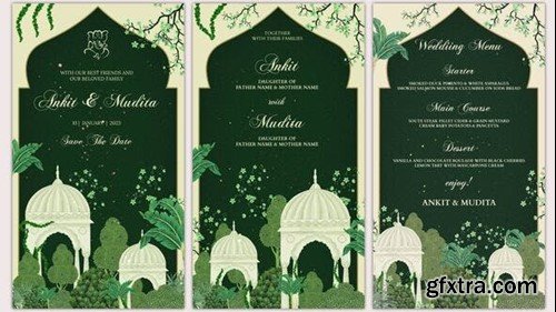 Videohive Unique wedding Invitation Traditional theme Card 43806515