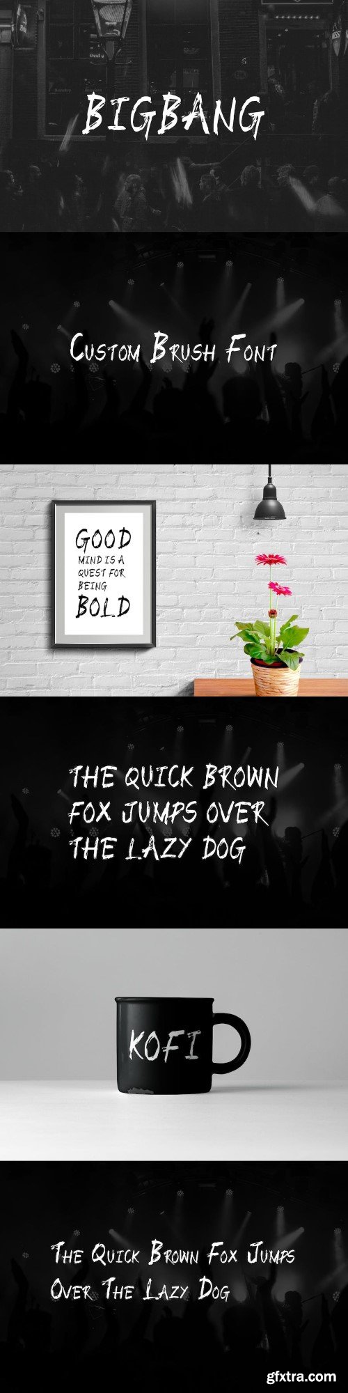 BIGBANG - Handmade Brush Font for Grafitti Display
