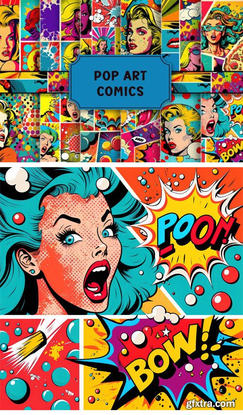 Pop Art Comics Backgrounds Collection Pop Art Comics Backgrounds Collection