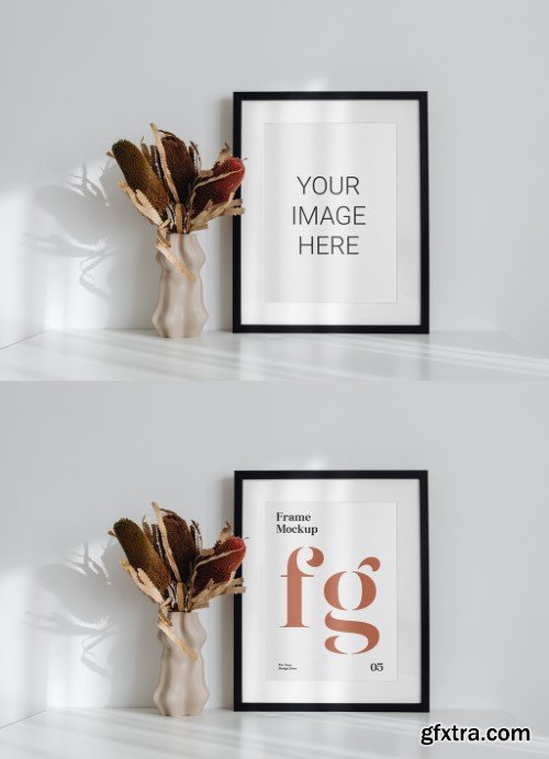 Frame on Desk Mockup