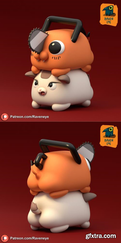 Meowy Chainsaw man – 3D Print Model
