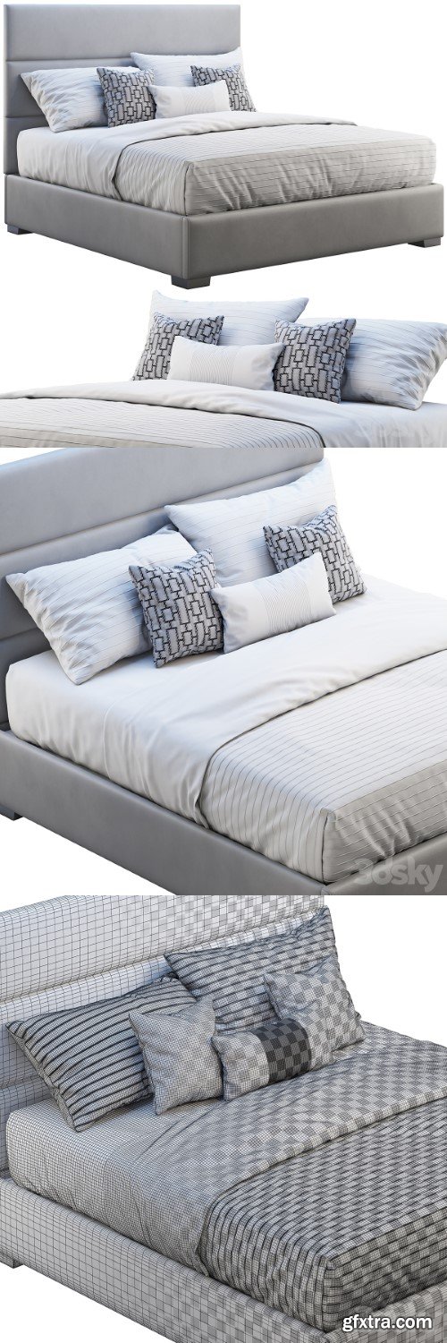 Custom modern platform bed Vray » GFxtra