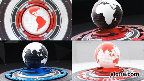 Videohive Hi-Tech Planet Earth Logo Reveals Bundle 43807881