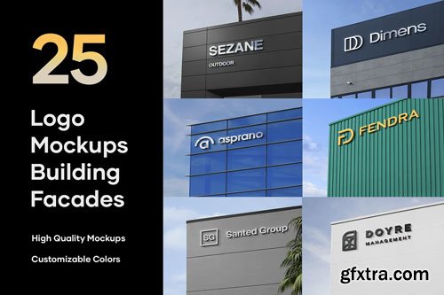 CreativeMarket - 25 Logo Mockups Building Facades - 7240311