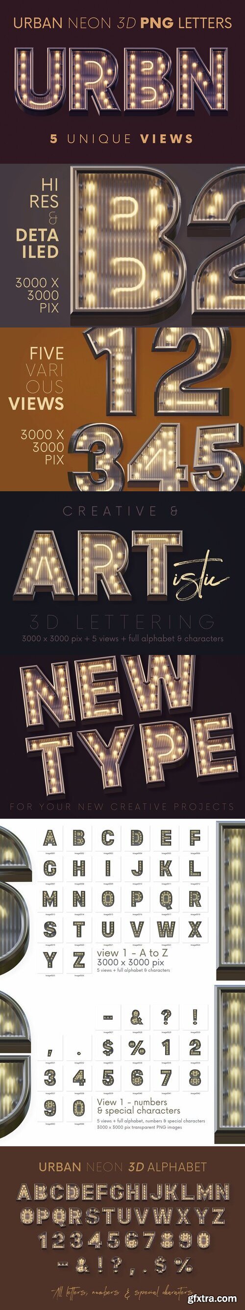 Creativemarket - Urban Neon - 3D Lettering 12698191