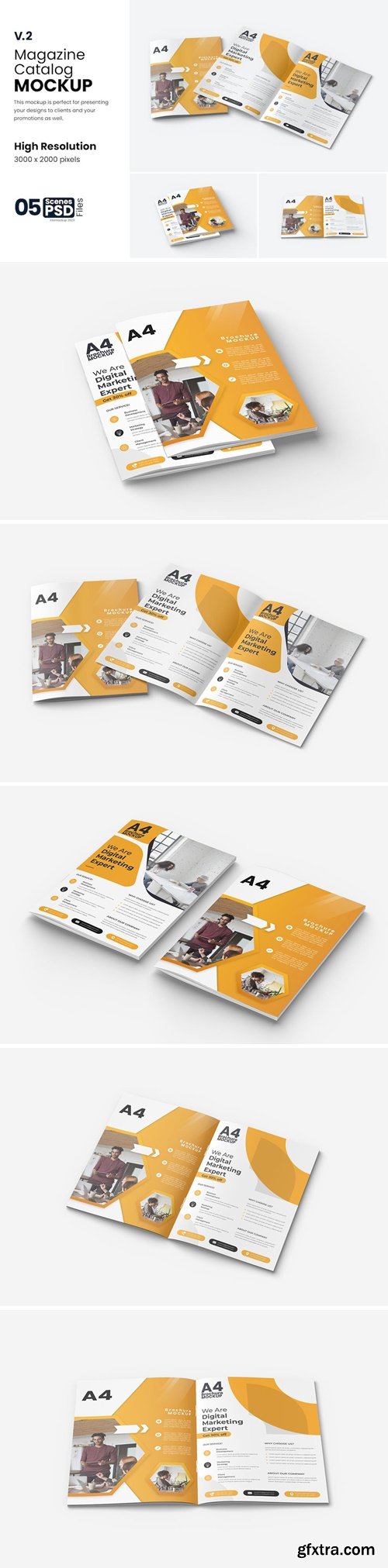 A4 Magazine Catalog Mockup V.2 BQHFAS7