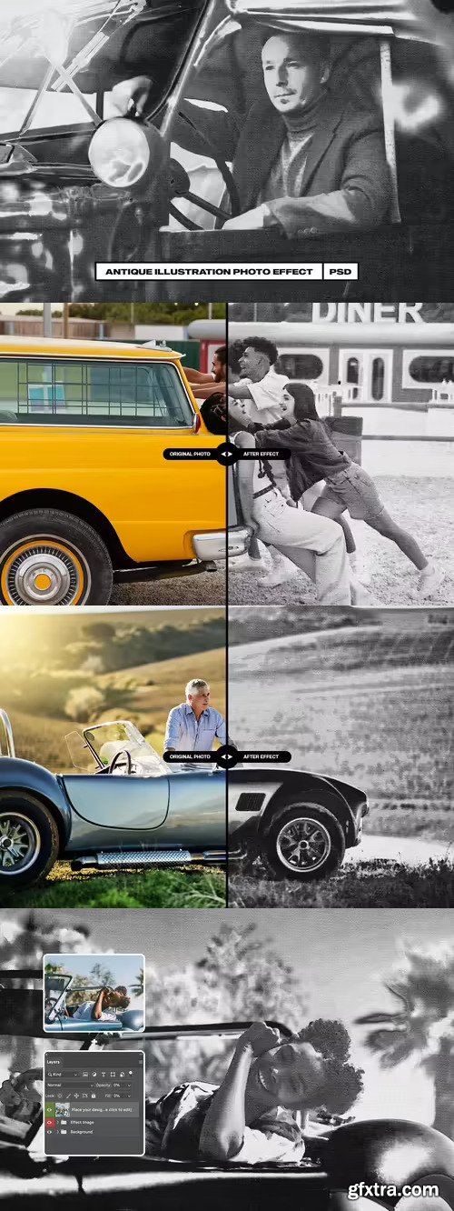 Antique Illustration Photo Effect