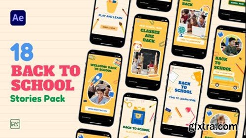Videohive Back To School Stories Pack For After Effects 43887980