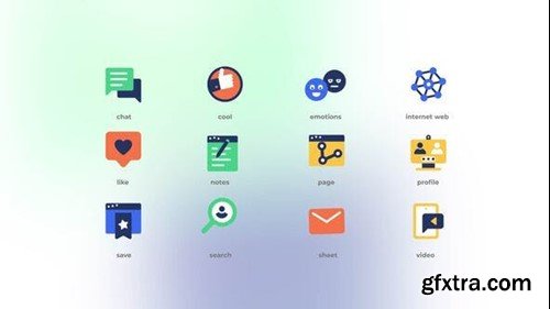 Videohive Social Media - Flat Icons 43939696 Videohive Social Media - Flat Icons 43939696