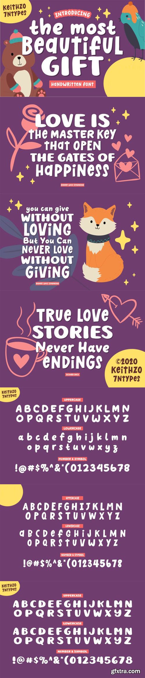 The Most Beautiful Gift - Bold Handwritten Font The Most Beautiful Gift - Bold Handwritten Font