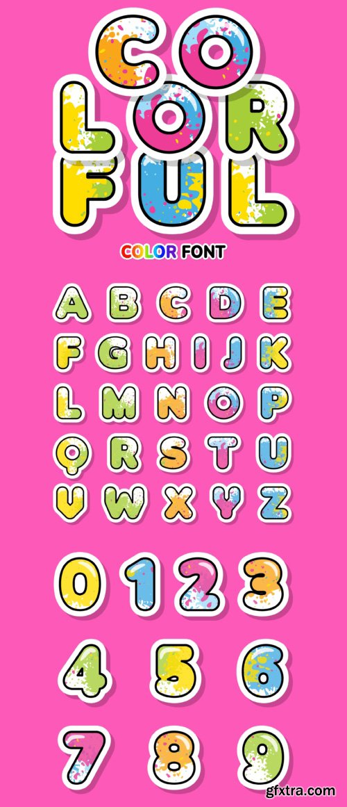 Colorful Font Colorful Font