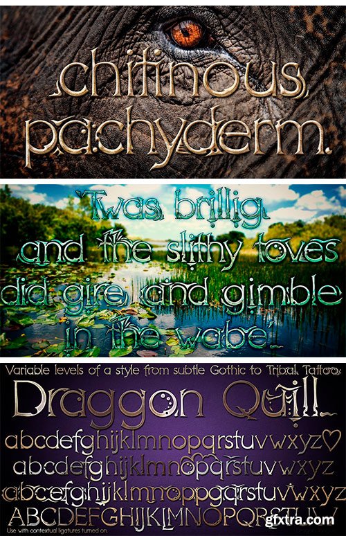 DT Dragon Quill Font Family DT Dragon Quill Font Family