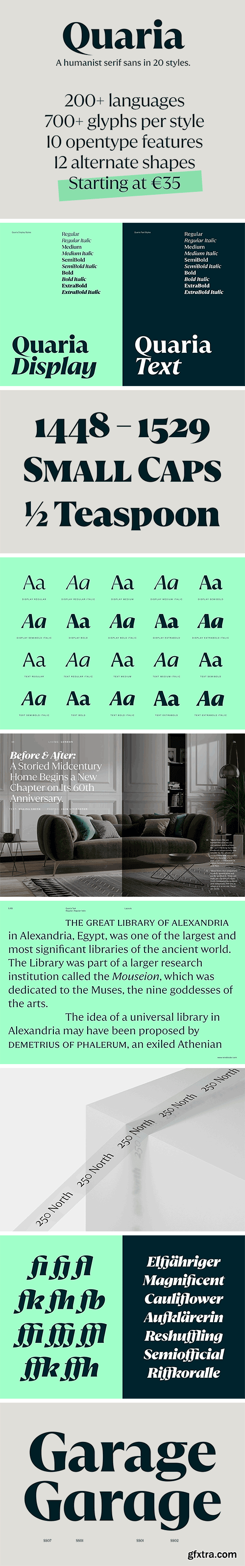 Quaria Font Family Quaria Font Family
