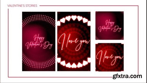 Videohive Happy Valentines Day Greeting Card + Stories 42367077