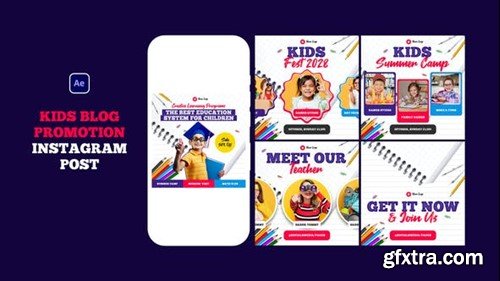 Videohive Kids blog promotion instagram post 42709081