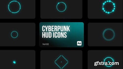 Videohive Cyberpunk HUD Icons 02 for After Effects 43989480 Videohive Cyberpunk HUD Icons 02 for After Effects 43989480