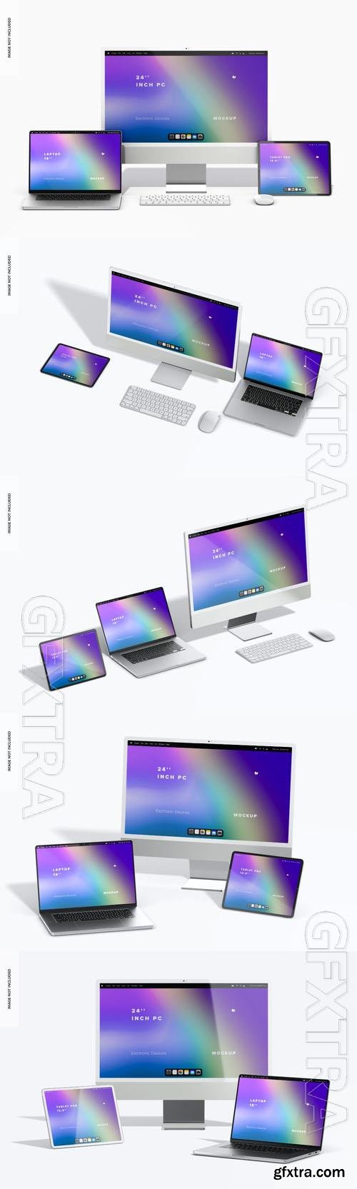 Apple multi devices psd template mockup