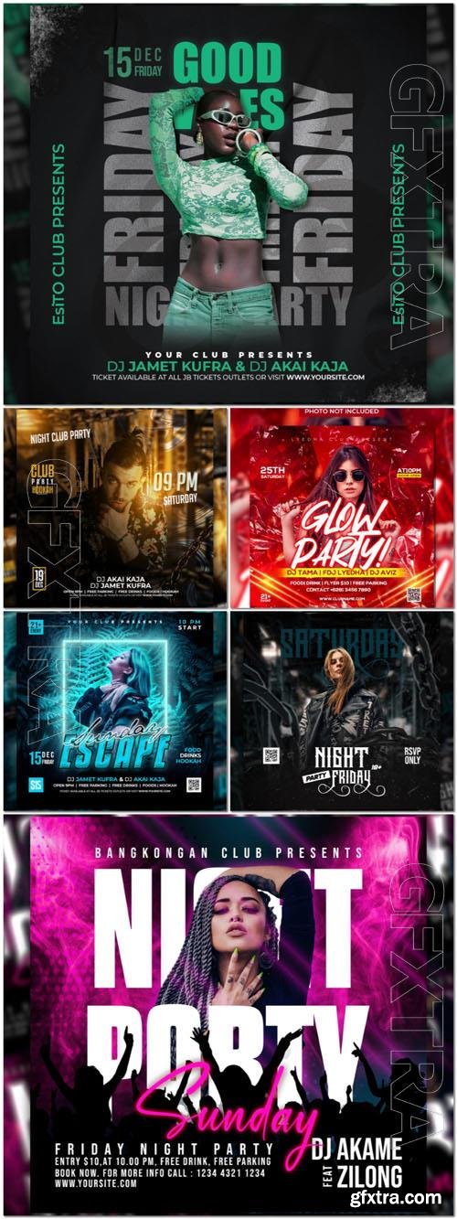 Flyer social media post, psd banner set vol 123