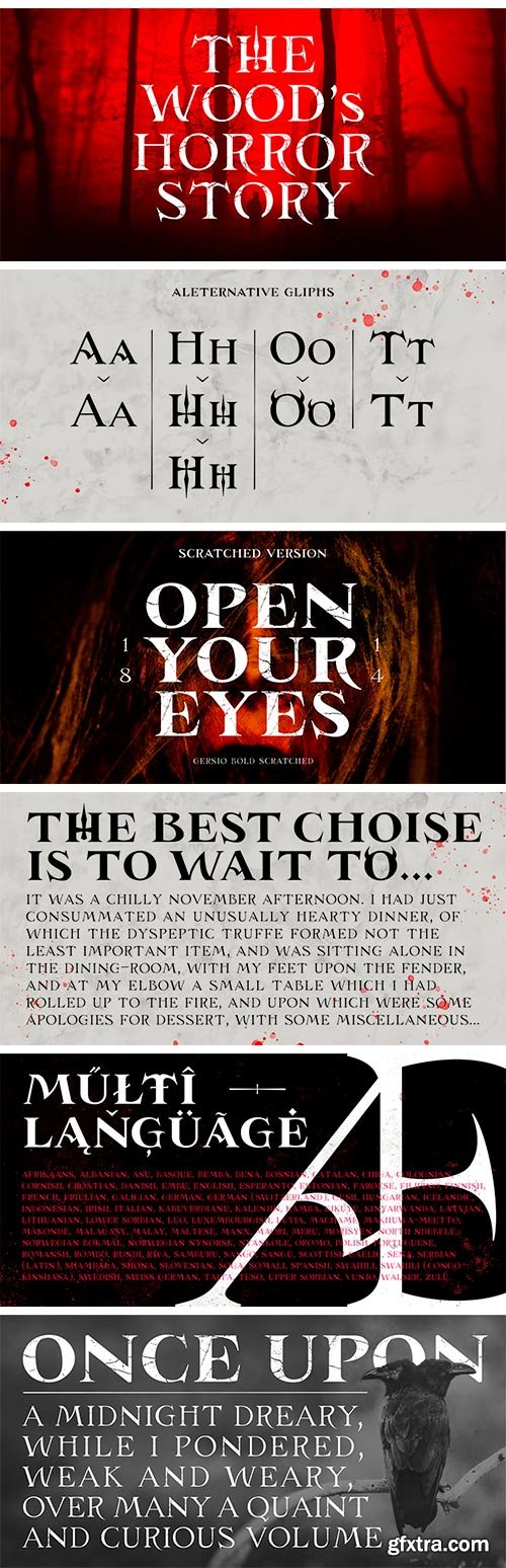 Gersio Font Family Gersio Font Family