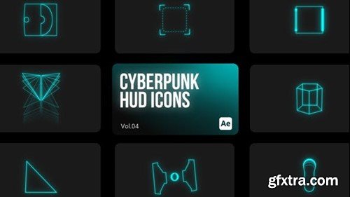 Videohive Cyberpunk HUD Icons 04 for After Effects 44063385 Videohive Cyberpunk HUD Icons 04 for After Effects 44063385
