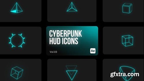 Videohive Cyberpunk HUD Icons 03 for After Effects 44063365 Videohive Cyberpunk HUD Icons 03 for After Effects 44063365