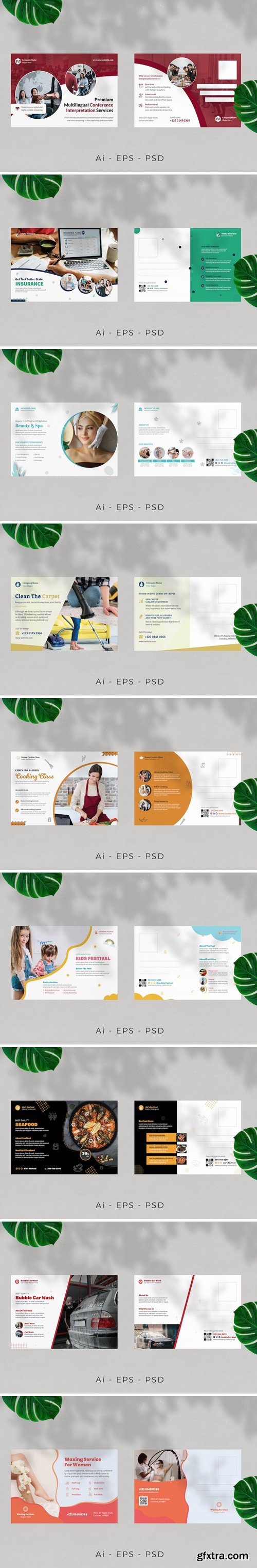 Postcard Template Bundle