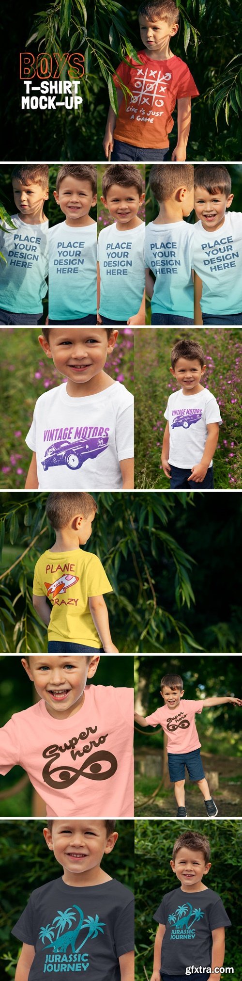 Boys T-shirt Mock-up YBNPLKH