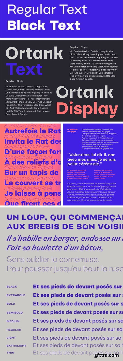 Ortank Font Family Ortank Font Family