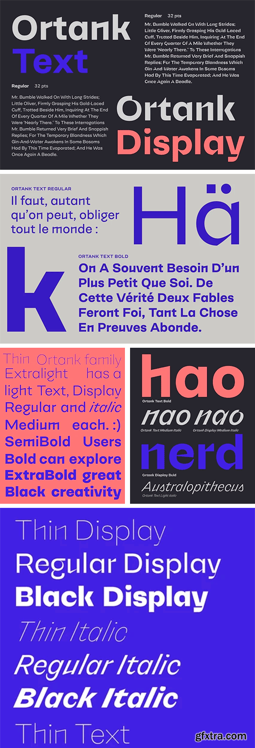 Ortank Font Family Ortank Font Family