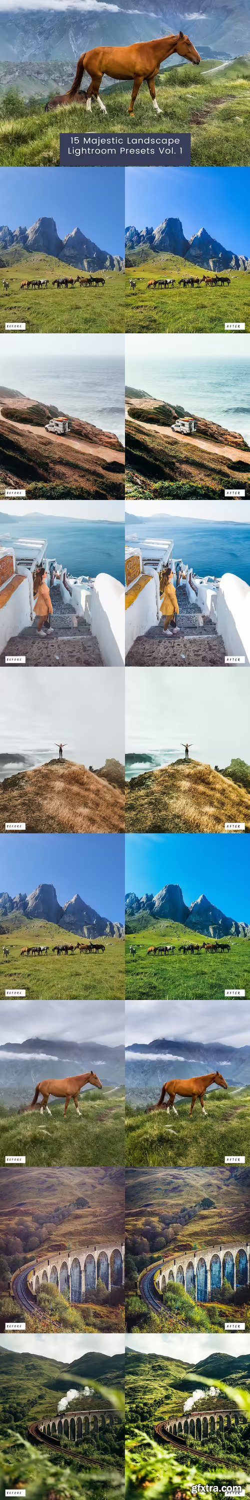 15 Majestic Landscape Lightroom Presets Vol. 1