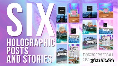 Videohive Holographic Posts and Stories 44065209 Videohive Holographic Posts and Stories 44065209