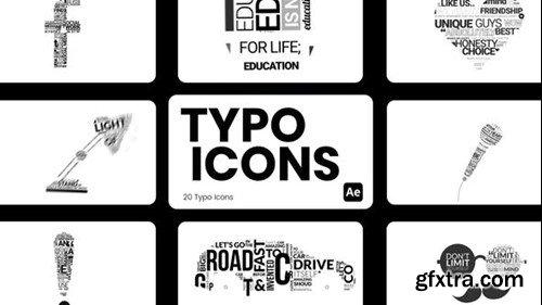 Videohive Typo Icons for After Effects 44113251 Videohive Typo Icons for After Effects 44113251