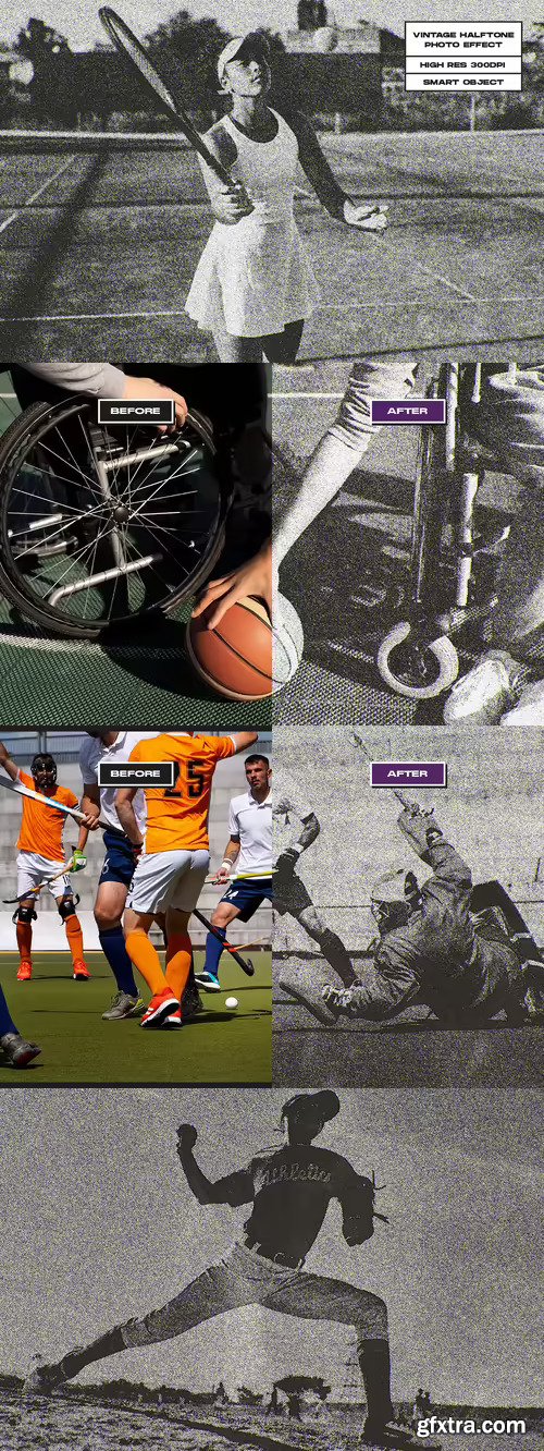 Vintage Halftone Photo Effect