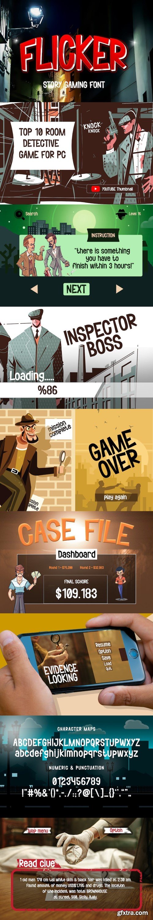 Flicker – Story Gaming Font