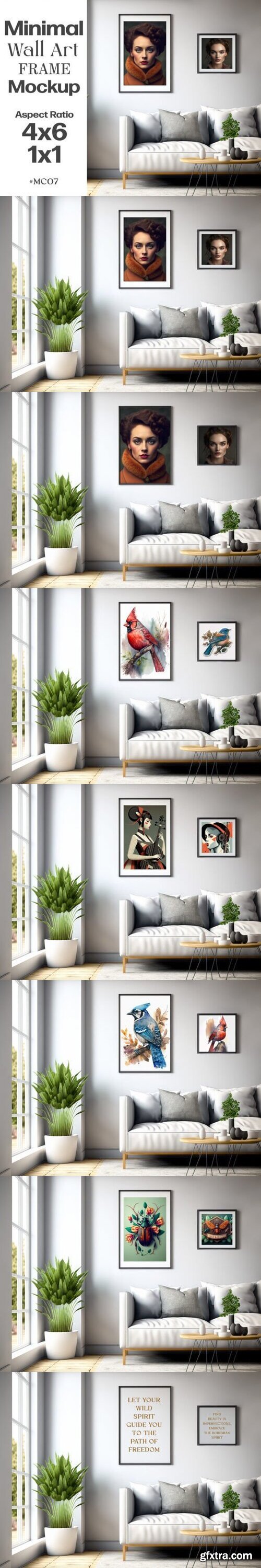 Minimal Wall Frame Mockup 4x6