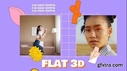 Videohive Flat 3D Pop Intro 44082748
