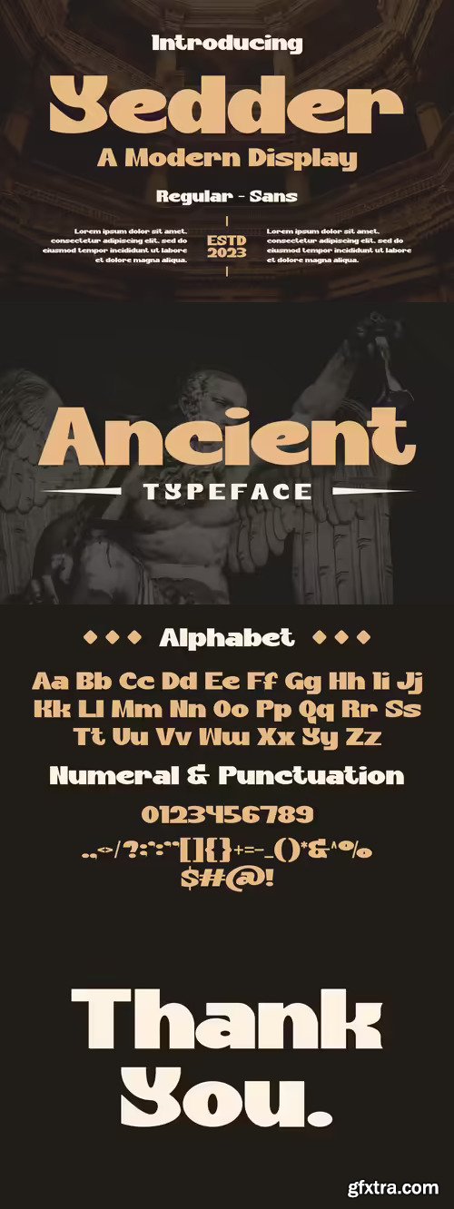 Yedder - A Modern Display Font