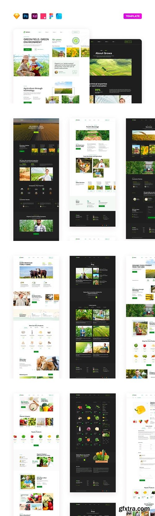Organic Farming Website Template BPTM2XA