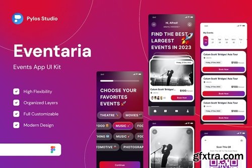Eventaria - Events App UI Kits CDYFXNE