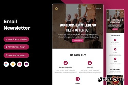 Email Newsletter Template R3SH7LH