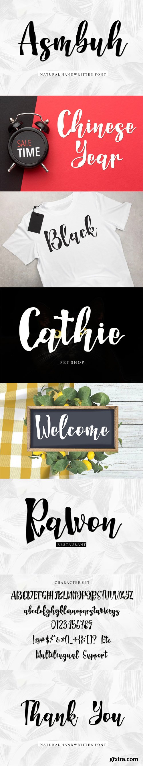 Asmbuh - Natural Handwritten Script Font