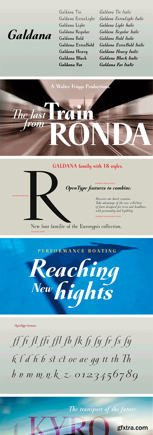 Galdana Font Family Galdana Font Family