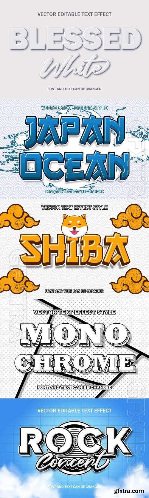 Vector 3d text editable, text effect font design set vol 85