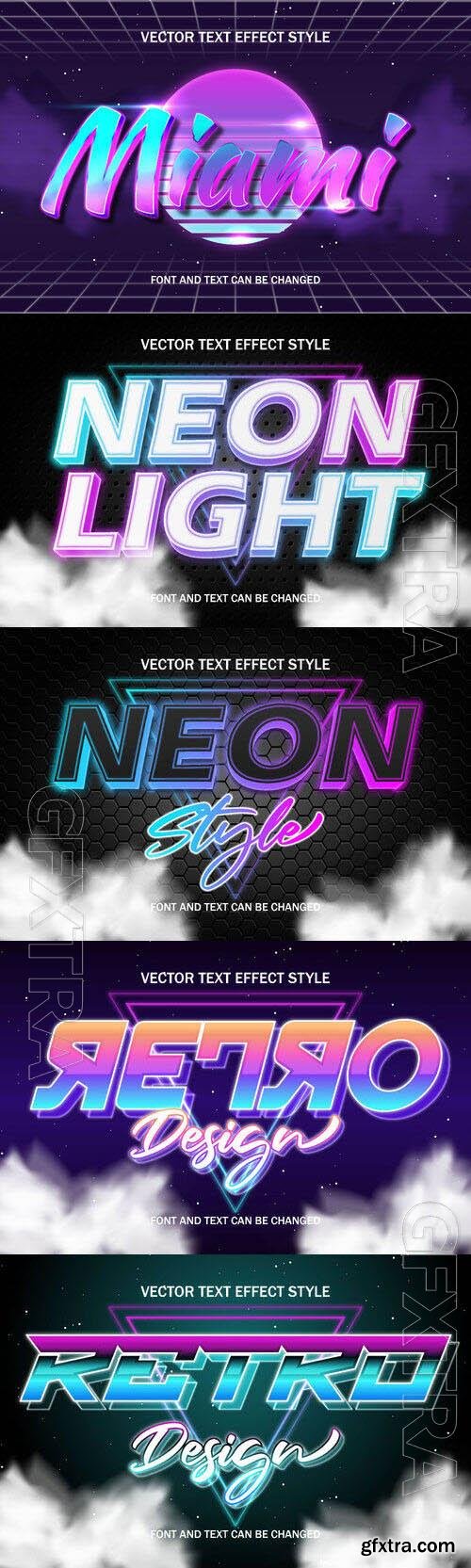 Vector 3d text editable, text effect font design set vol 84