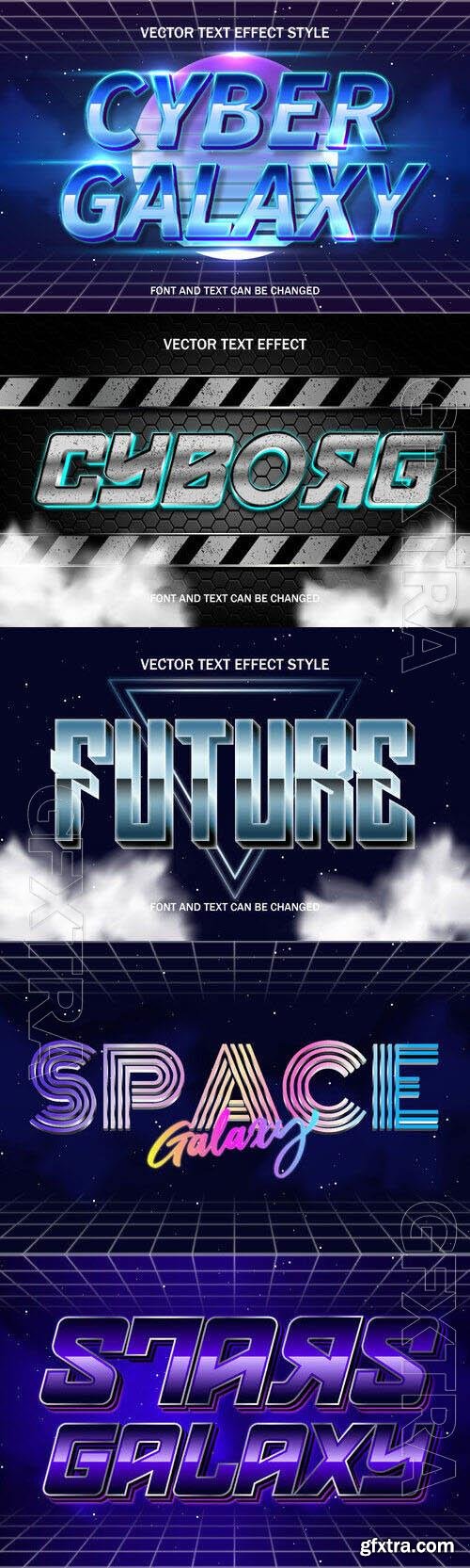 Vector 3d text editable, text effect font design set vol 83